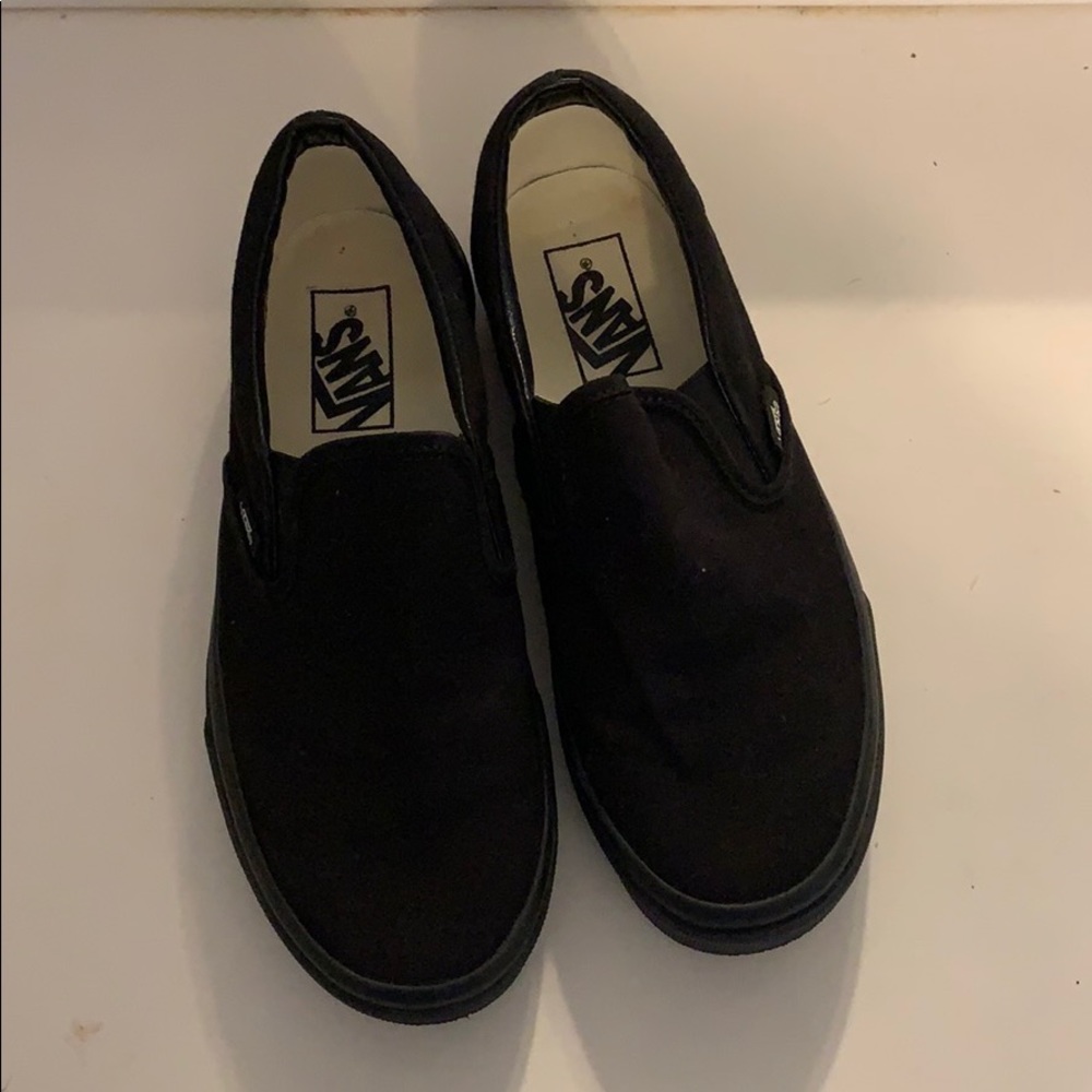 brand new all black slip on vans